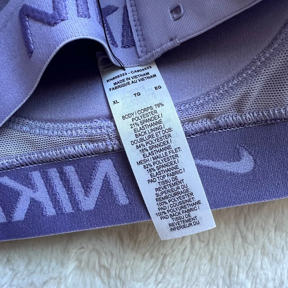 Nike Women's Indy Light Support Sports Bra Purple FD1068-533 Womens Size XL New